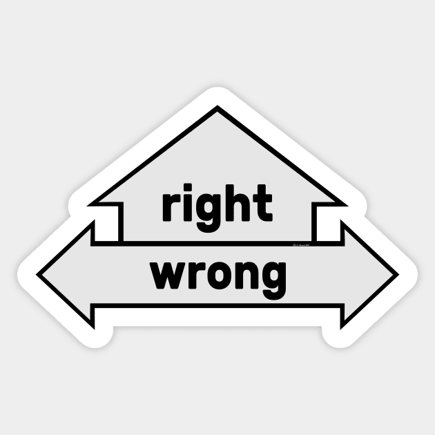 Arrows - Text Art - Right and Wrong Sticker by fakelarry